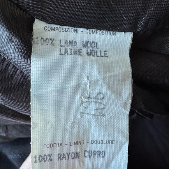 Vintage 90's ROMEO GIGLI Wool Brown Pin-stripe Blazer - Picture 6 of 8